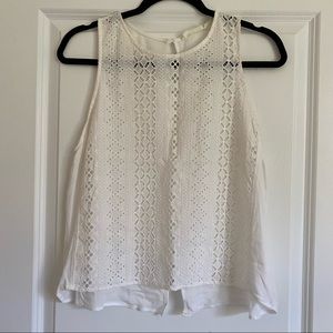 White Lace Tank Top
